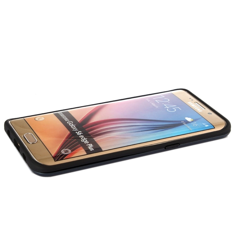 For Galaxy S6 Edge+ Brushed Texture Armor Gunmetal Combination Protective Case