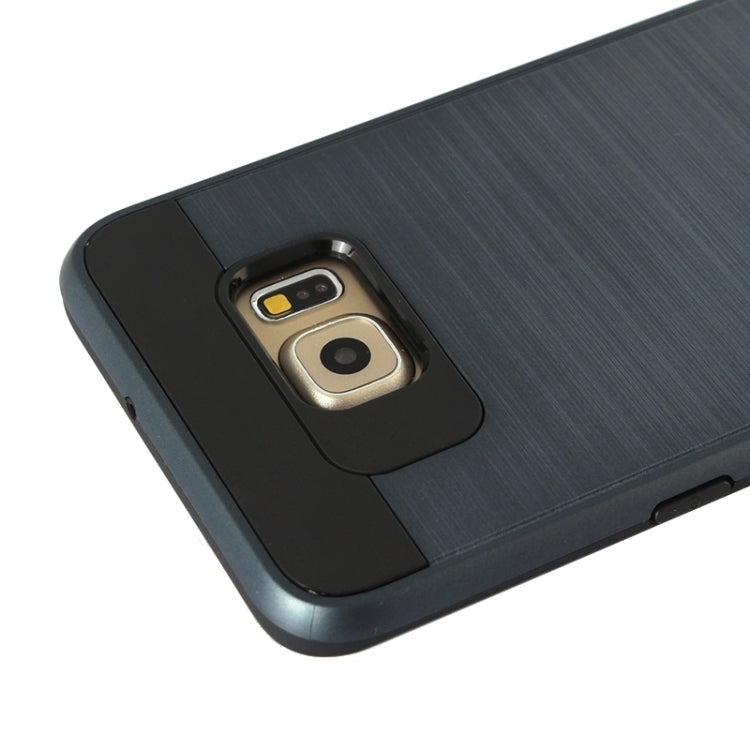 For Galaxy S6 Edge+ Brushed Texture Armor Gunmetal Combination Protective Case