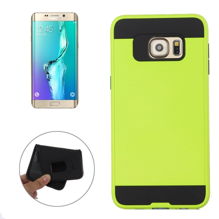 For Galaxy S6 Edge+ Brushed Texture Armor Gunmetal Combination Protective Case