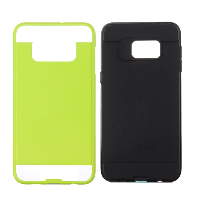 For Galaxy S6 Edge+ Brushed Texture Armor Gunmetal Combination Protective Case