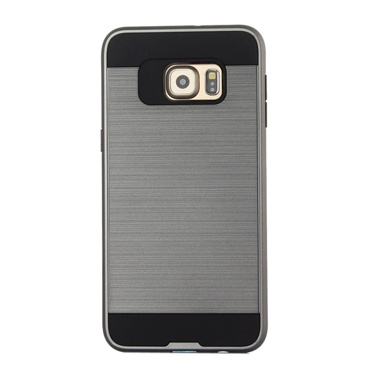 For Galaxy S6 Edge+ Brushed Texture Armor Gunmetal Combination Protective Case