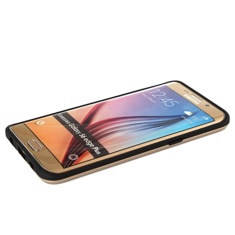 For Galaxy S6 Edge+ Brushed Texture Armor Gunmetal Combination Protective Case