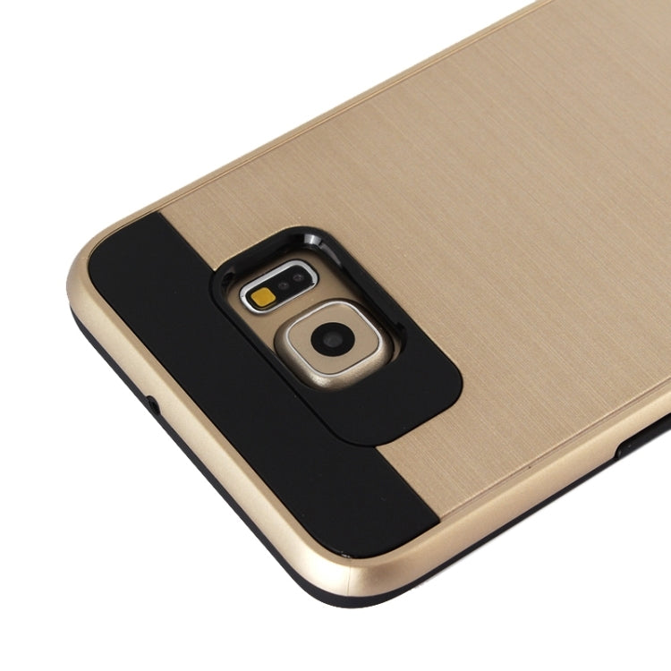 For Galaxy S6 Edge+ Brushed Texture Armor Gunmetal Combination Protective Case