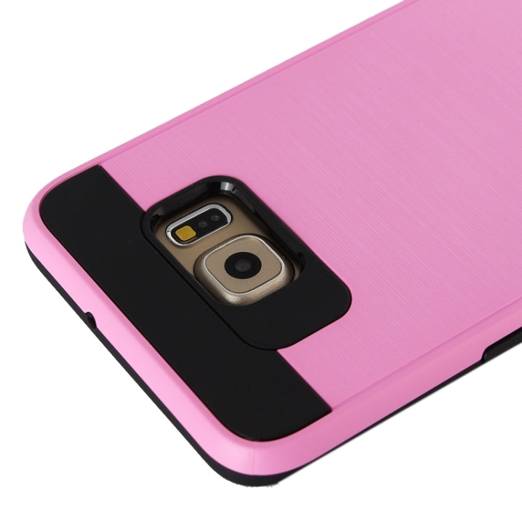 For Galaxy S6 Edge+ Brushed Texture Armor Gunmetal Combination Protective Case