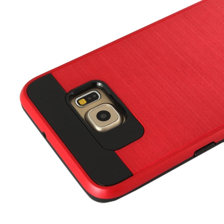 For Galaxy S6 Edge+ Brushed Texture Armor Gunmetal Combination Protective Case