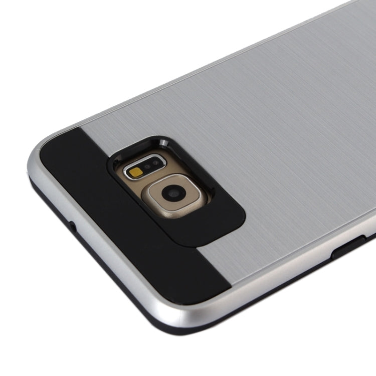 For Galaxy S6 Edge+ Brushed Texture Armor Gunmetal Combination Protective Case