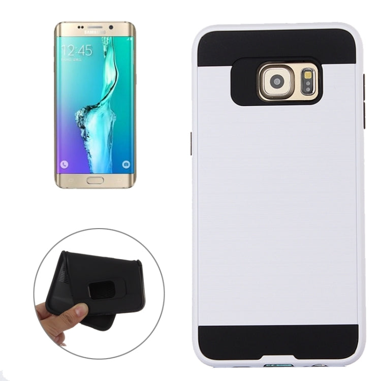 For Galaxy S6 Edge+ Brushed Texture Armor Gunmetal Combination Protective Case