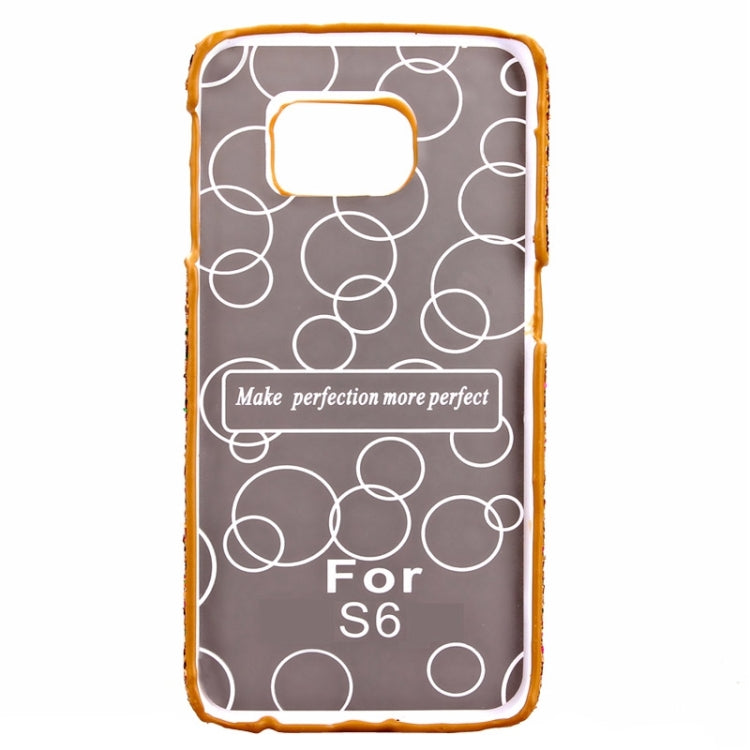 For Galaxy S6 / G920 Flash Powder Series Oil Edge Plastic Protective Case