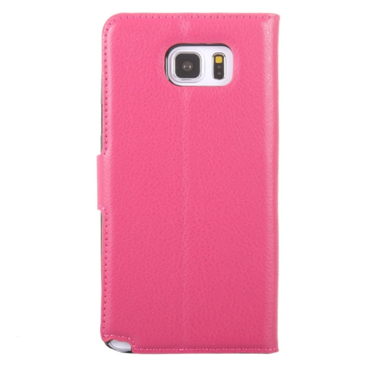 Litchi Texture Horizontal Flip Leather Case with Holder & Card Slots & Wallet for Galaxy Note 5