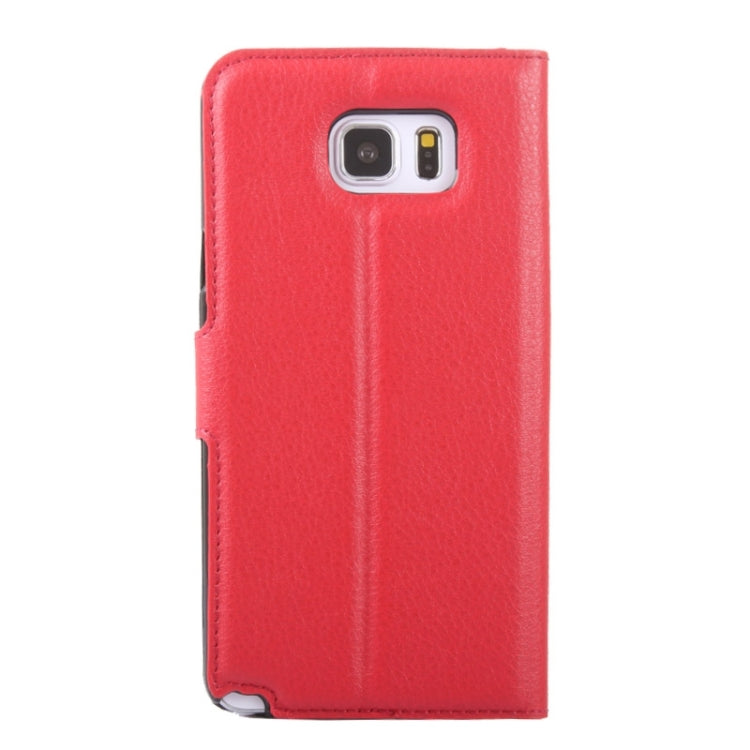 Litchi Texture Horizontal Flip Leather Case with Holder & Card Slots & Wallet for Galaxy Note 5