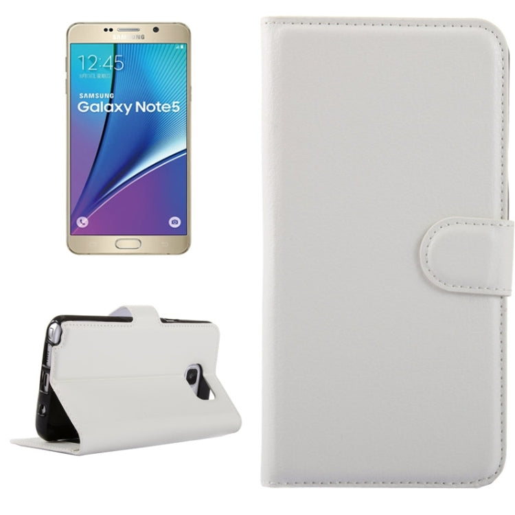 Litchi Texture Horizontal Flip Leather Case with Holder & Card Slots & Wallet for Galaxy Note 5