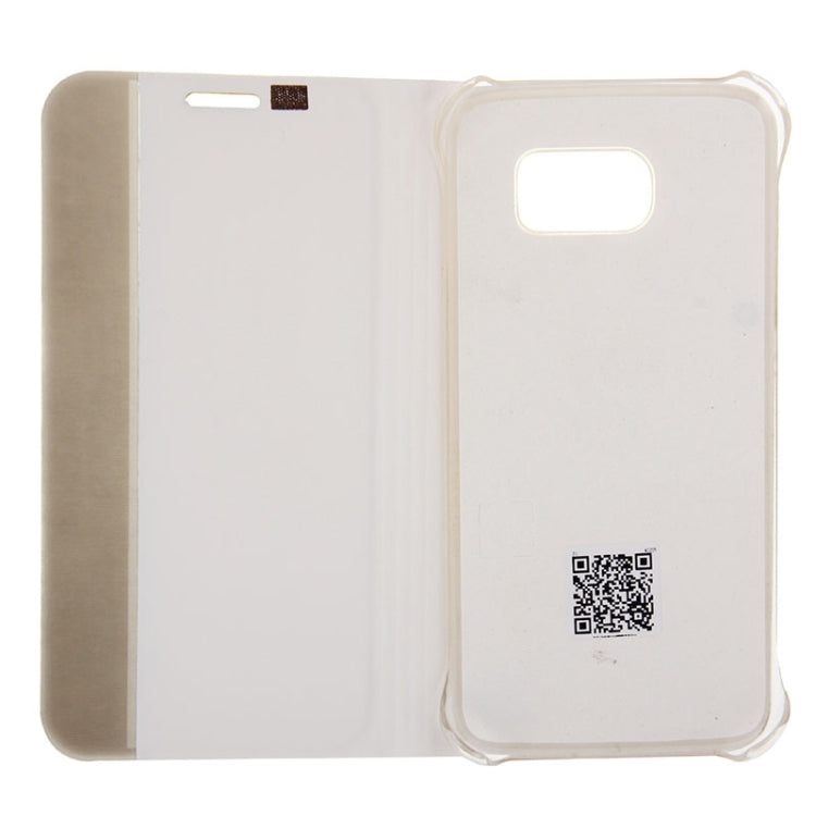For Galaxy S6 / G920 Horizontal Flip Smart Health Leather Protective Case with Display Window (White)