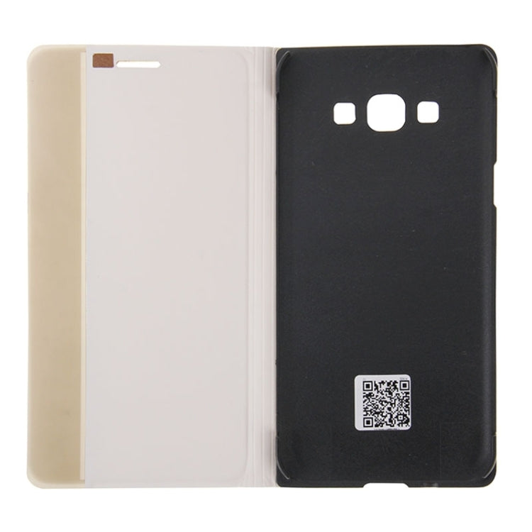 Horizontal Flip Smart Health Leather Protective Case with Display Window for Galaxy A8(White)