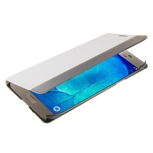 Horizontal Flip Smart Health Leather Protective Case with Display Window for Galaxy A8(White)