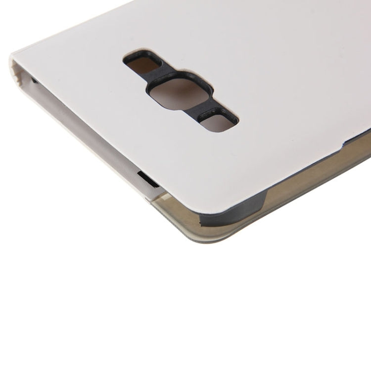 Horizontal Flip Smart Health Leather Protective Case with Display Window for Galaxy A8(White)