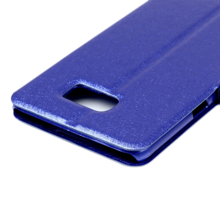 For Galaxy S6 Edge+ / G928 Silk Texture Horizontal Flip Leather Case with Caller ID Display & Holder