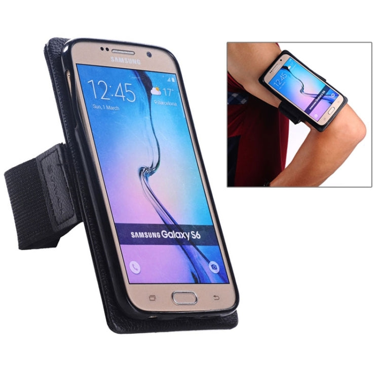 Detachable 2 in 1 Magnet Sports Armband + Phone Case  for Galaxy S6 / G920(Black)