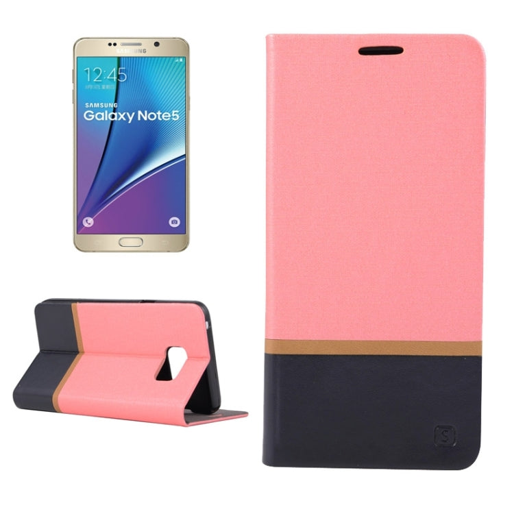 Color Matching Horizontal Flip Leather Case with Holder & Card Slots for Galaxy Note 5 / N920