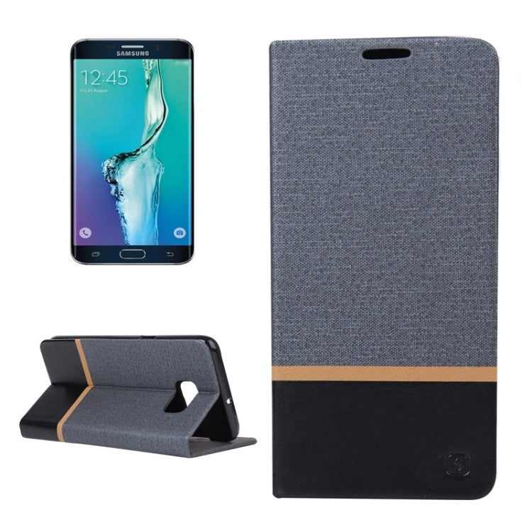 For Galaxy S6 Edge+ / G928 Color Matching Horizontal Flip Leather Case with Holder & Card Slot