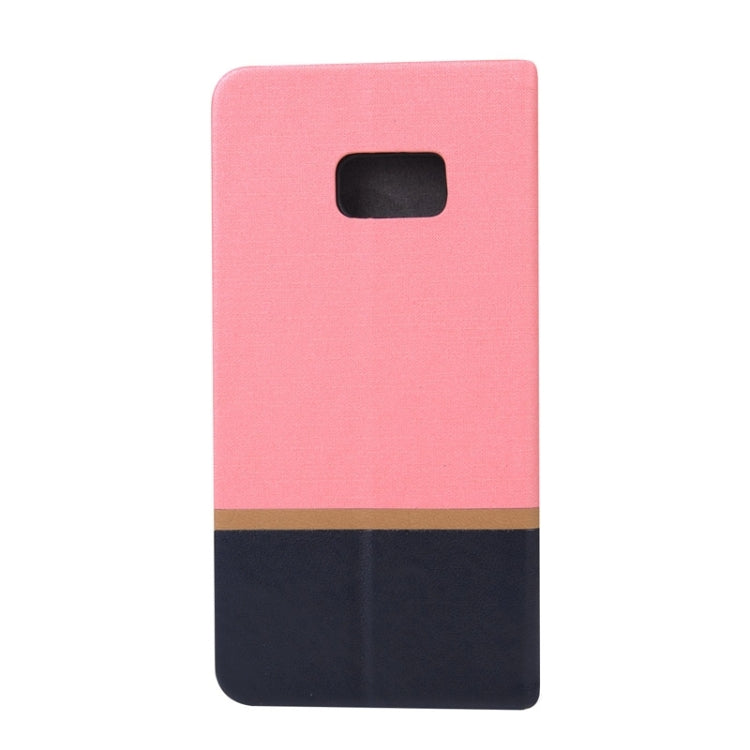 For Galaxy S6 Edge+ / G928 Color Matching Horizontal Flip Leather Case with Holder & Card Slot