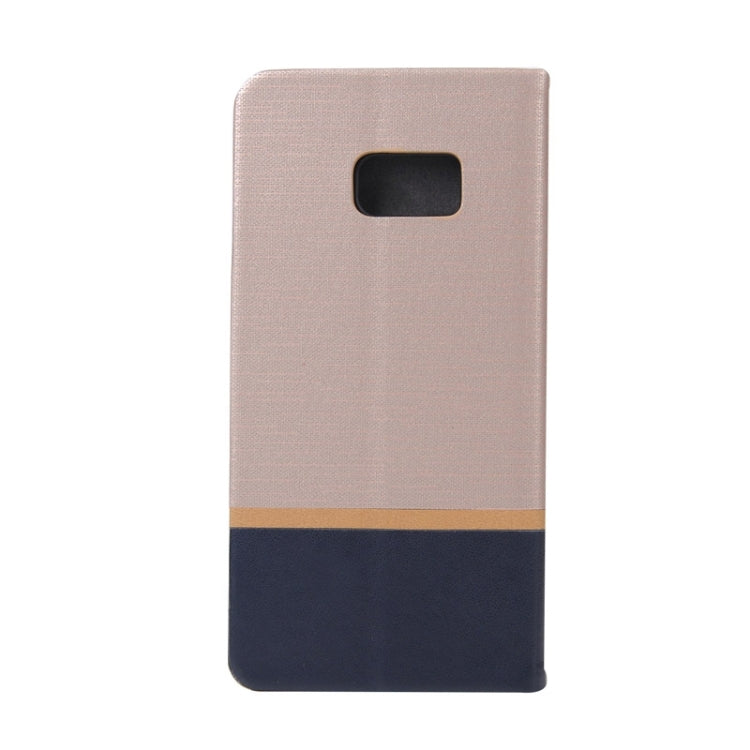 For Galaxy S6 Edge+ / G928 Color Matching Horizontal Flip Leather Case with Holder & Card Slot
