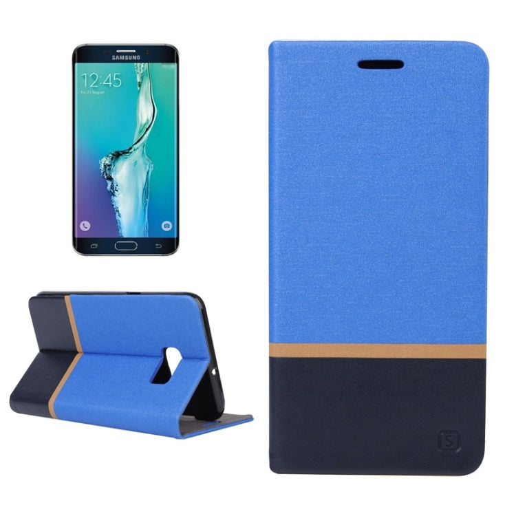 For Galaxy S6 Edge+ / G928 Color Matching Horizontal Flip Leather Case with Holder & Card Slot