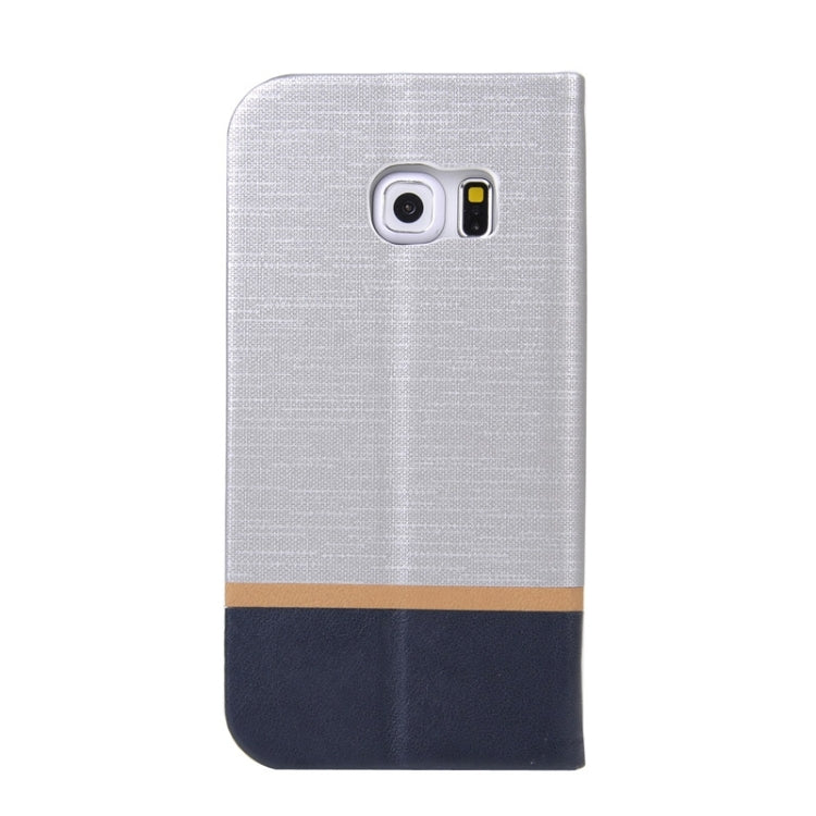 For Galaxy S6 Edge / G925 Color Matching Horizontal Flip Leather Case with Holder & Card Slot