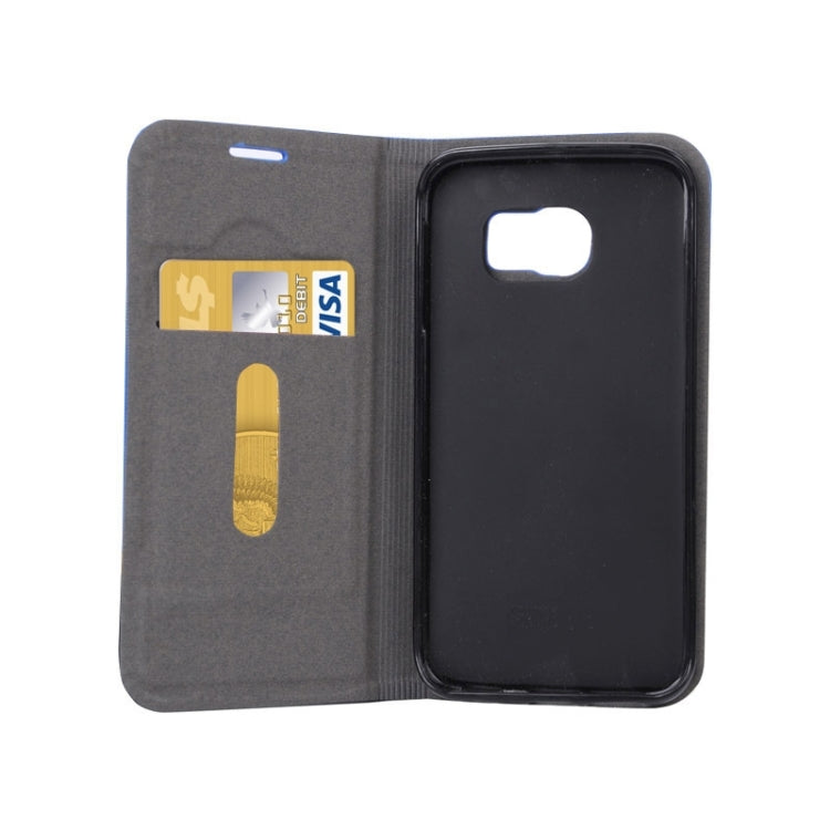 For Galaxy S6 Edge / G925 Color Matching Horizontal Flip Leather Case with Holder & Card Slot