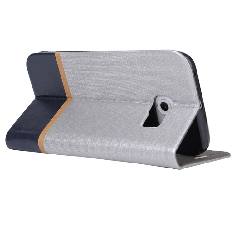 For Galaxy S6 Edge / G925 Color Matching Horizontal Flip Leather Case with Holder & Card Slot