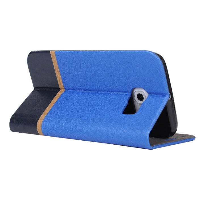 For Galaxy S6 Edge / G925 Color Matching Horizontal Flip Leather Case with Holder & Card Slot