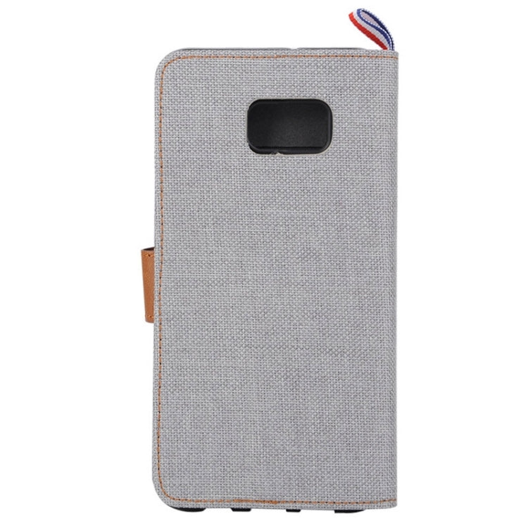 For Galaxy S6 edge+ / G928 Denim Surface Horizontal Flip Leather Case with Card Slots & Holder
