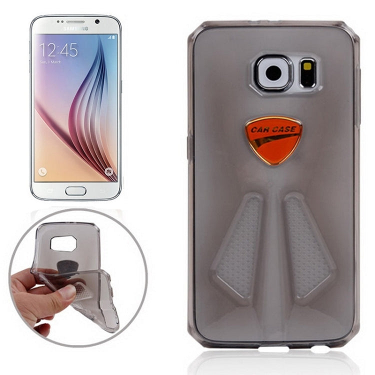 For Galaxy S6 / G920 Racing Car Style Transparent TPU Protective Case