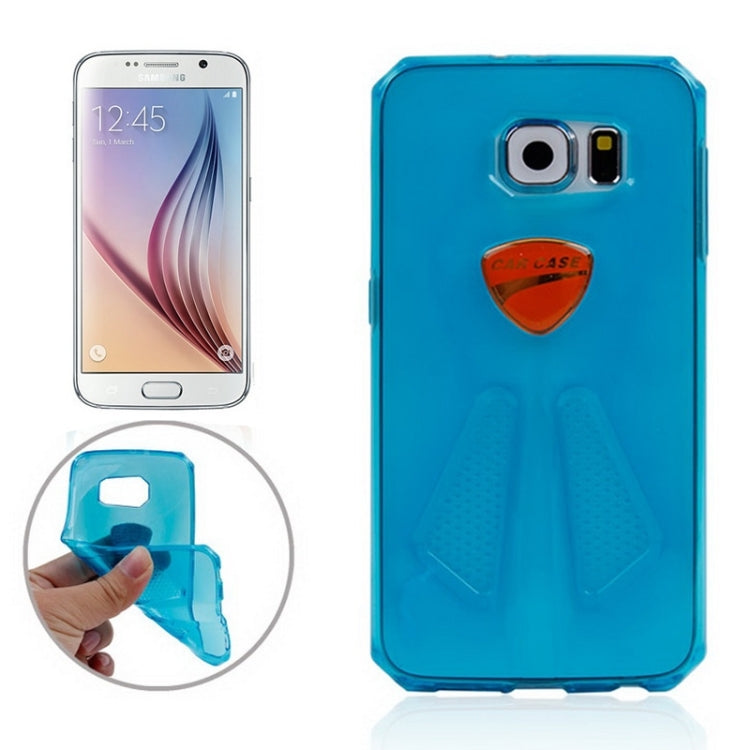 For Galaxy S6 / G920 Racing Car Style Transparent TPU Protective Case