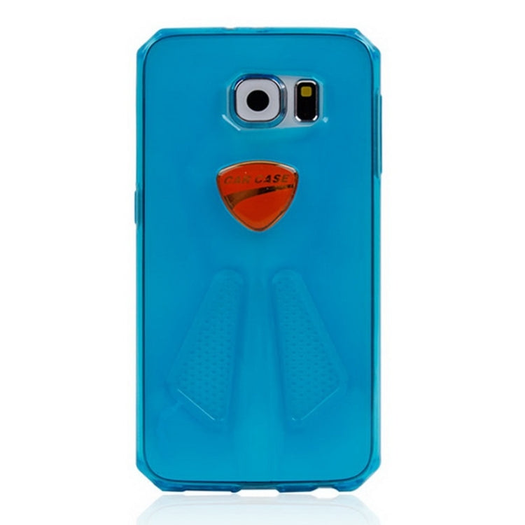 For Galaxy S6 / G920 Racing Car Style Transparent TPU Protective Case
