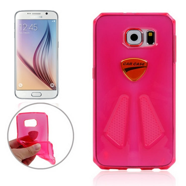For Galaxy S6 / G920 Racing Car Style Transparent TPU Protective Case