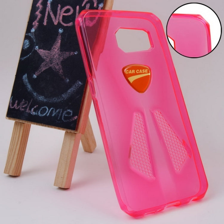 For Galaxy S6 / G920 Racing Car Style Transparent TPU Protective Case