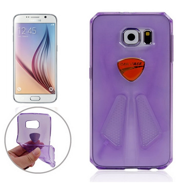 For Galaxy S6 / G920 Racing Car Style Transparent TPU Protective Case