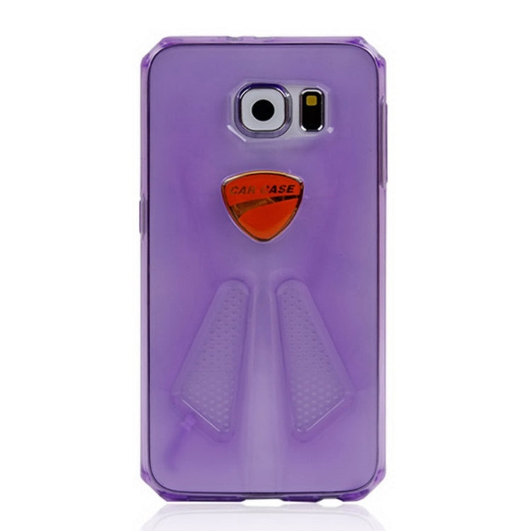 For Galaxy S6 / G920 Racing Car Style Transparent TPU Protective Case