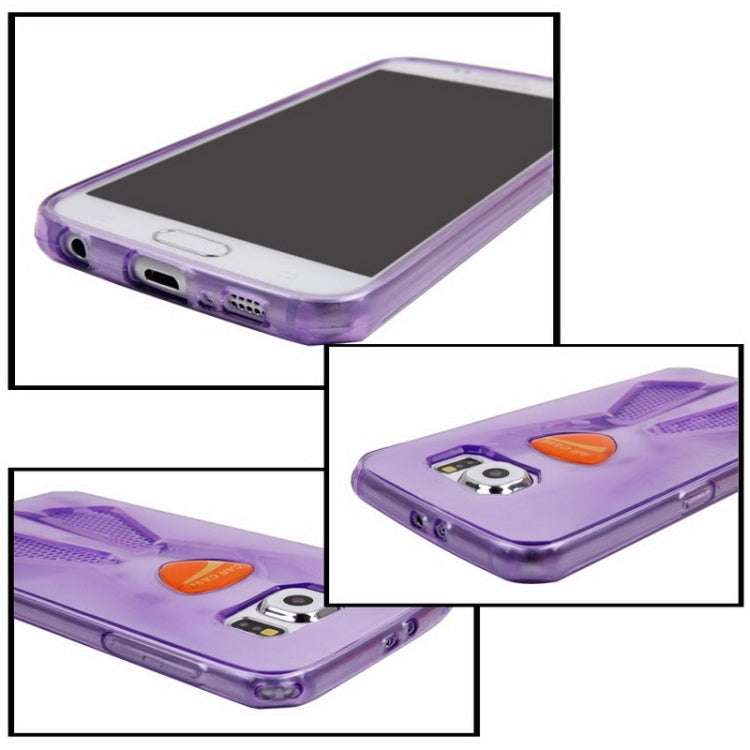 For Galaxy S6 / G920 Racing Car Style Transparent TPU Protective Case