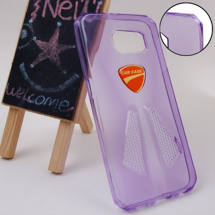 For Galaxy S6 / G920 Racing Car Style Transparent TPU Protective Case