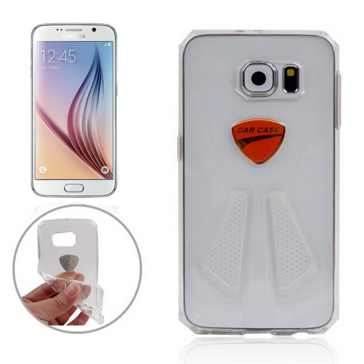 For Galaxy S6 / G920 Racing Car Style Transparent TPU Protective Case