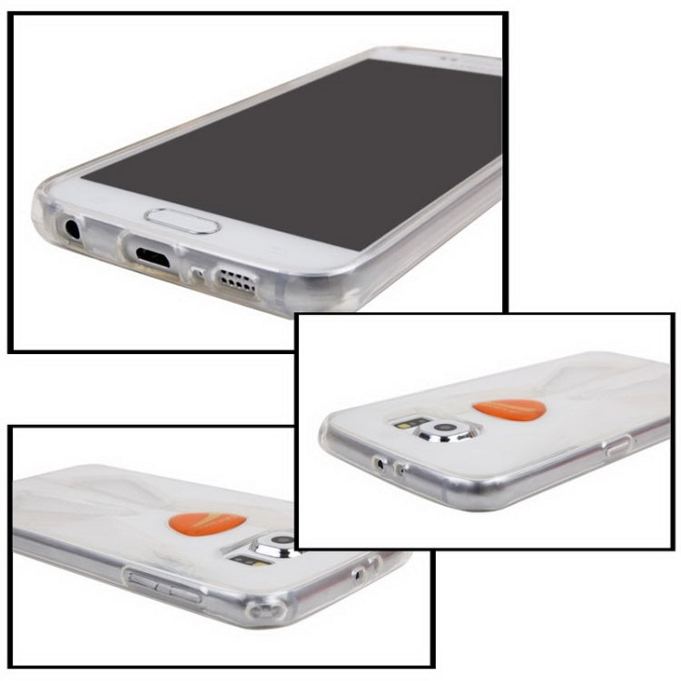 For Galaxy S6 / G920 Racing Car Style Transparent TPU Protective Case