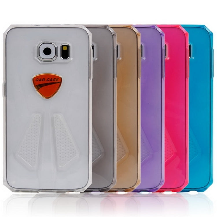 For Galaxy S6 / G920 Racing Car Style Transparent TPU Protective Case