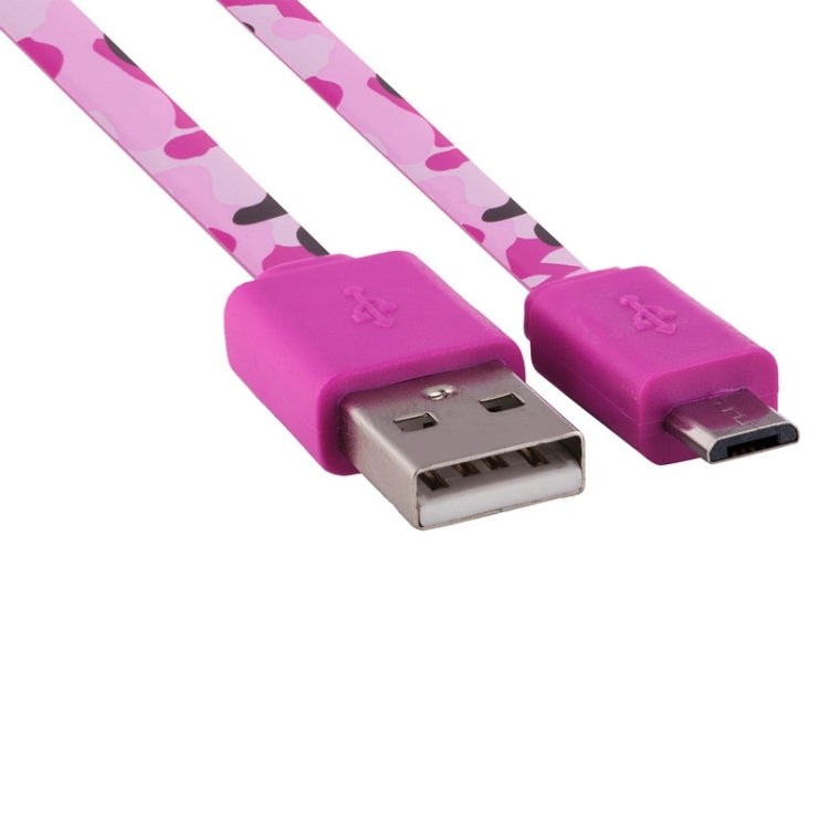 1.08m V8 Camouflage Style Micro USB 5 Pin to USB 2.0 Charging / Data Cable, For Samsung / Huawei / Xiaomi / Meizu / LG / HTC and Other Smartphones(Purple)