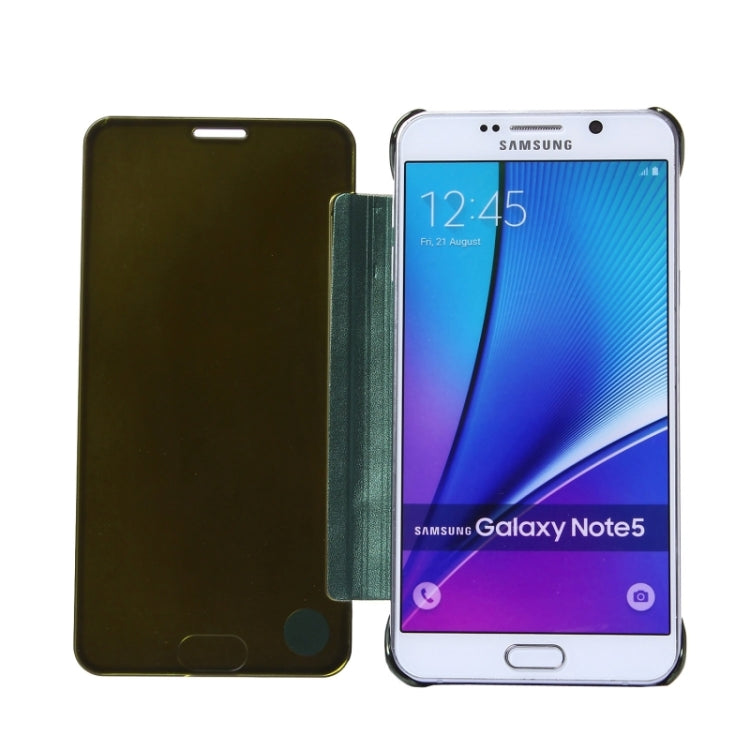 Electroplating Mirror Horizontal Flip Leather Case for Galaxy Note 5 / N920