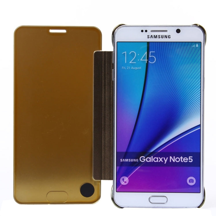 Electroplating Mirror Horizontal Flip Leather Case for Galaxy Note 5 / N920