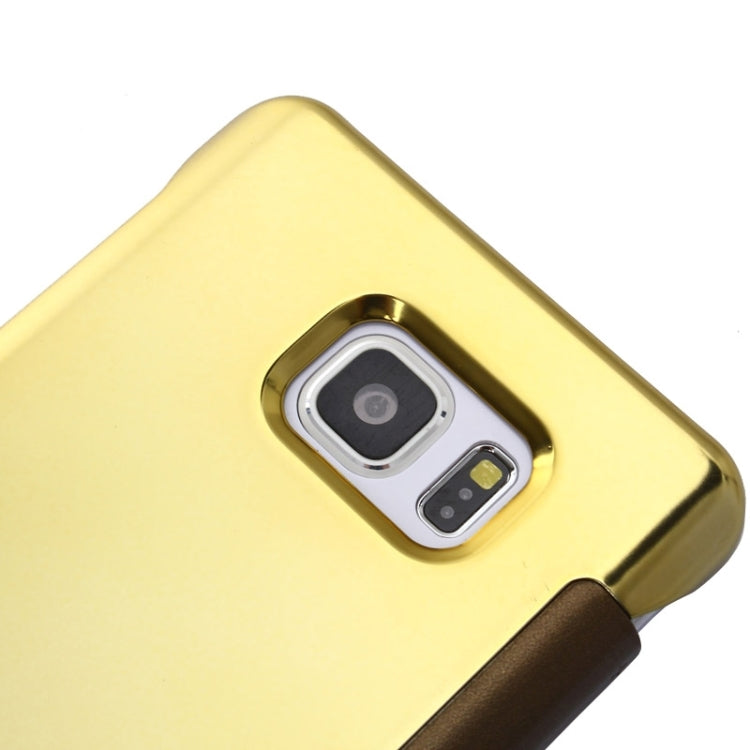 Electroplating Mirror Horizontal Flip Leather Case for Galaxy Note 5 / N920