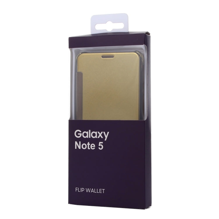 Electroplating Mirror Horizontal Flip Leather Case for Galaxy Note 5 / N920