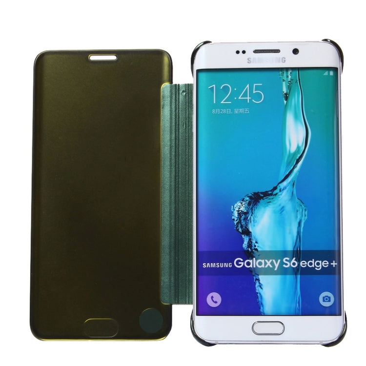 For Galaxy S6 Edge+ / G928 Electroplating Mirror Horizontal Flip Leather Case