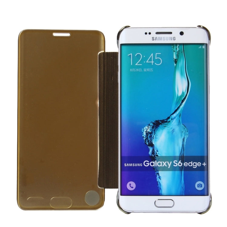 For Galaxy S6 Edge+ / G928 Electroplating Mirror Horizontal Flip Leather Case